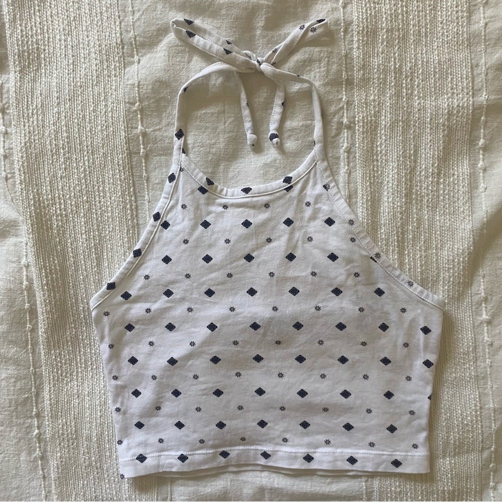 Halter Cropped Tank Top (XS) - Charolette Russe - Beach Bound!